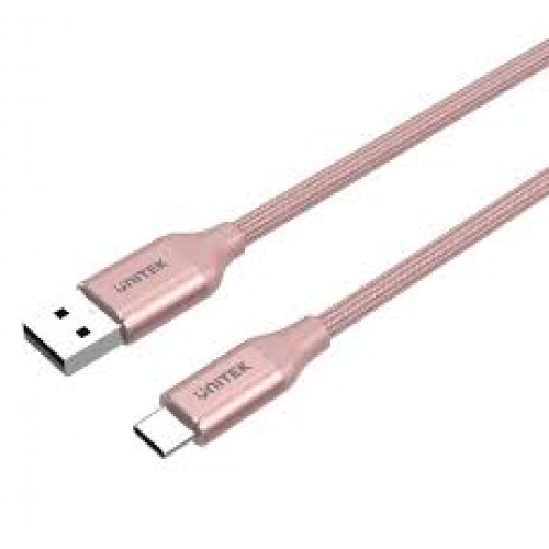 1M, USB-A to USB-C Cable, Rose Gold